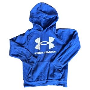Under Armour Royal Blue Pullover Hoodie Sweatshirt Boys Youth